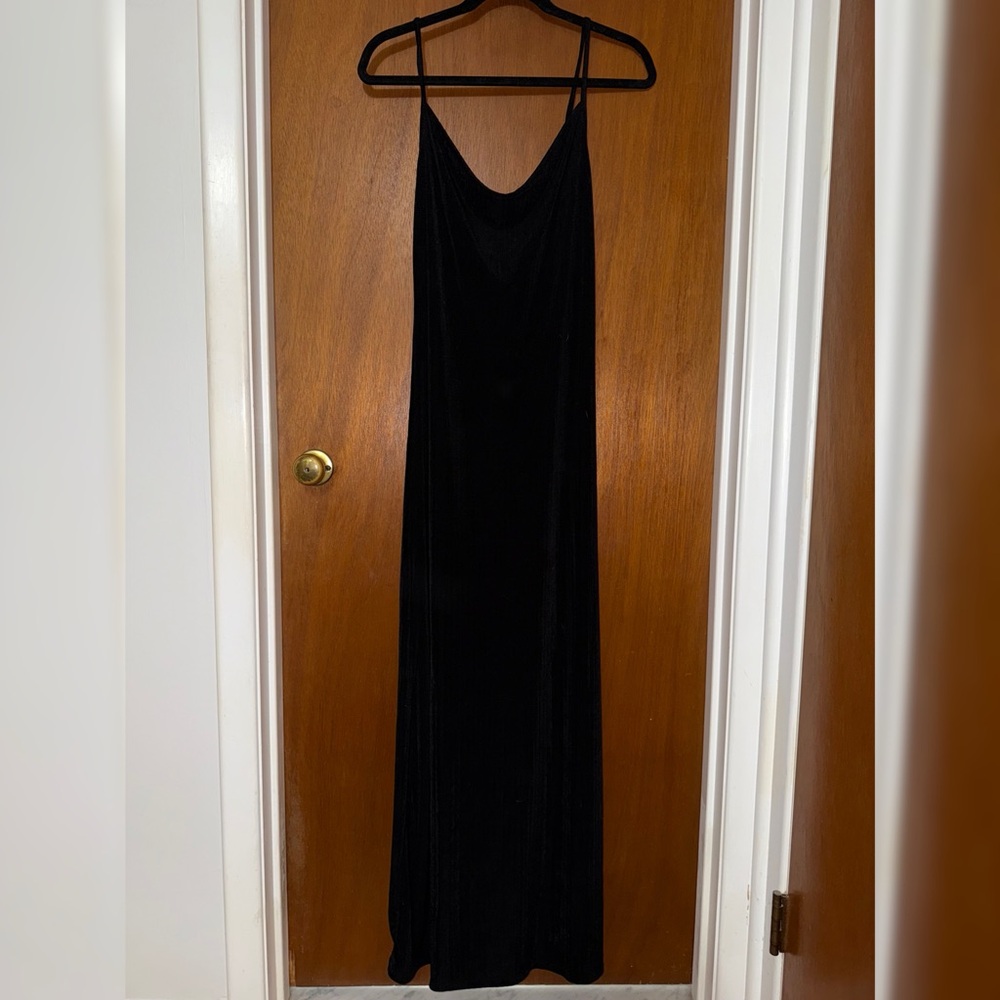 Elegant Black Maxi Slip Dress